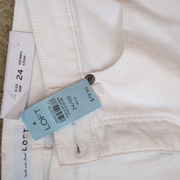 Loft White Skinny Crop Jeans - Picture 2 of 4